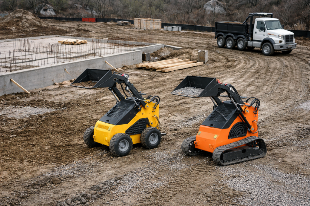 Track vs Wheel Skid Steer: Which One Fits Your Jobsite Best? Featured Image