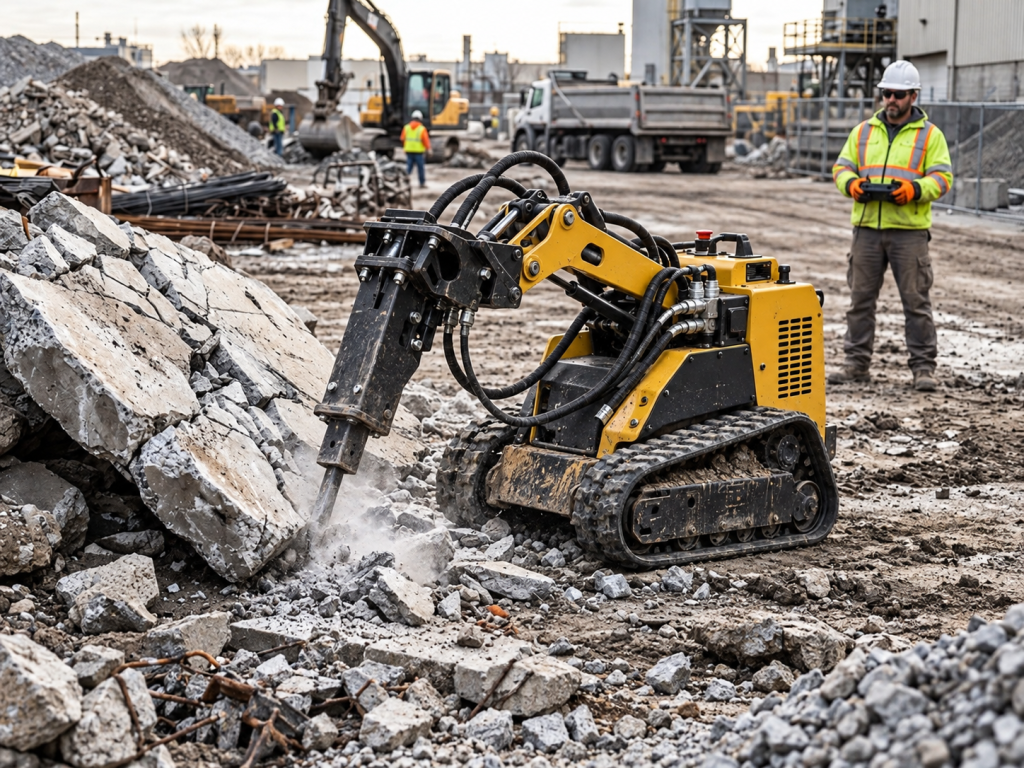 Hydraulic Breaker Compatibility for Mini Skid Steers: Flow, Pressure, and Carrier Size Featured Image