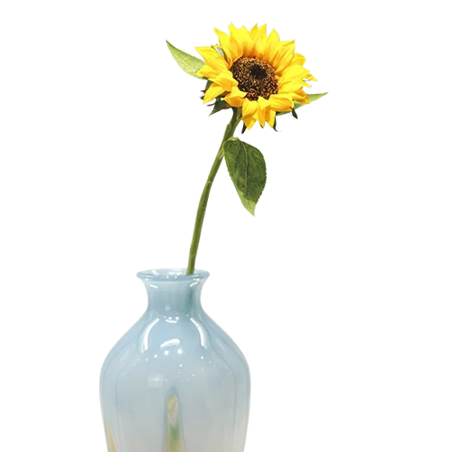 vase with bulk artificial sunflowers real touch petals for event décor