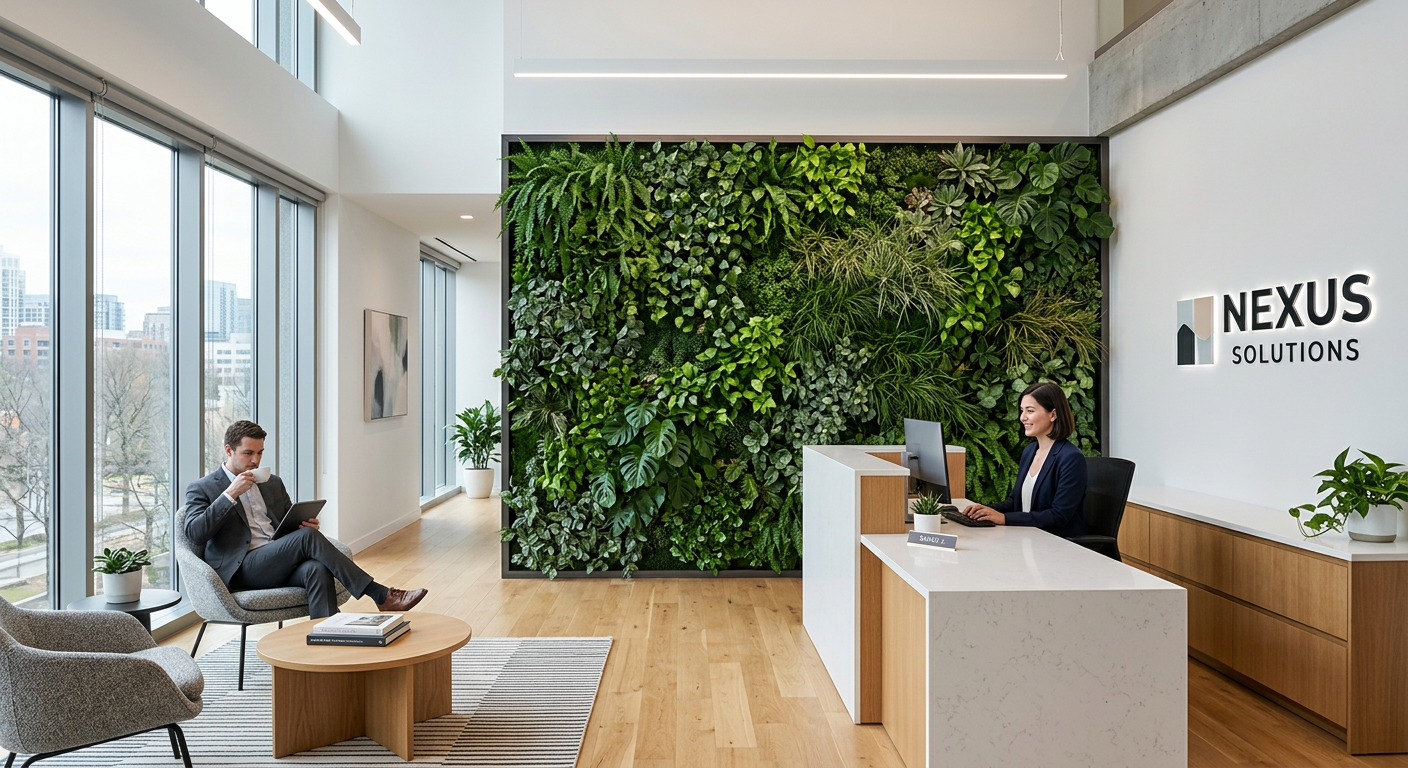 How Office Design Firms Use Artificial Greenery to Meet Biophilic Design Trends Without Upkeep Featured Image