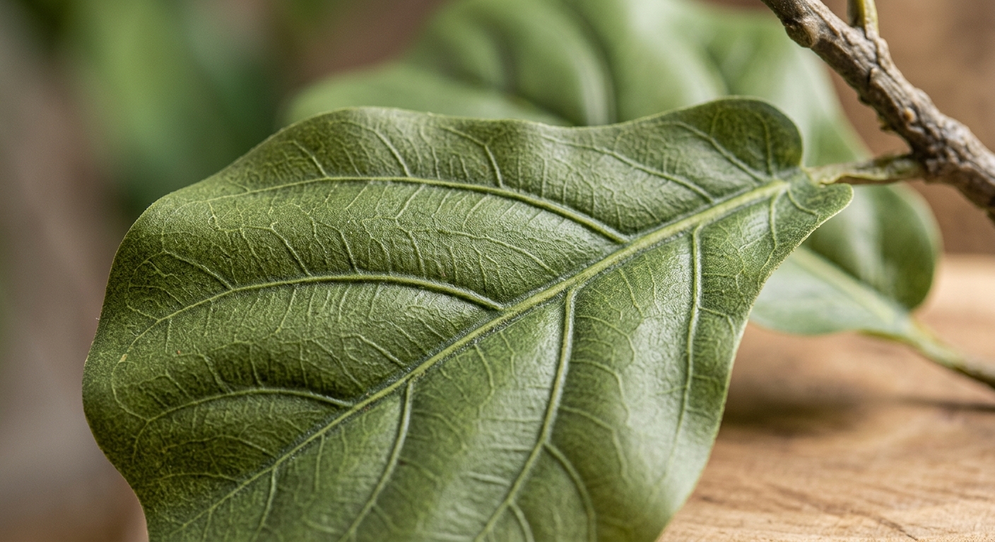 Close-up of realistic Real Touch artificial leaves showing lifelike texture