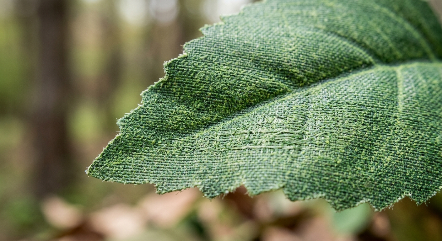 Macro texture of UV-stabilized artificial leaf material