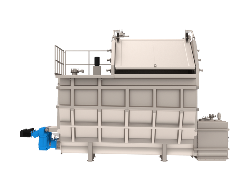 storage hopper for raw animal by-products in rendering plant