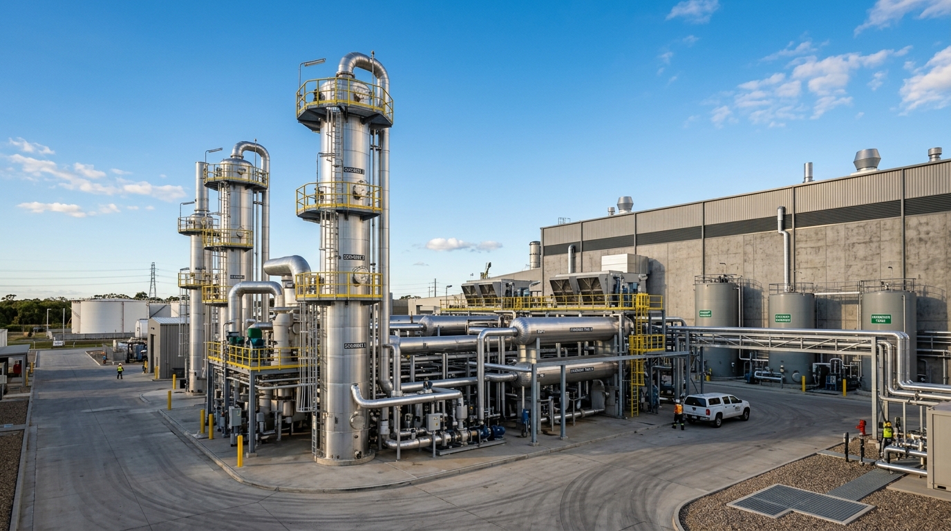 Scrubber columns and condenser units for rendering plant odor control