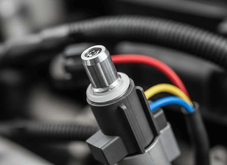 sensor with silicone O-ring and colored wires