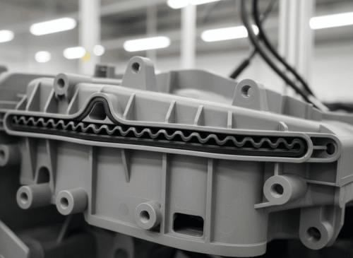 Molded rubber component used in a cable assembly