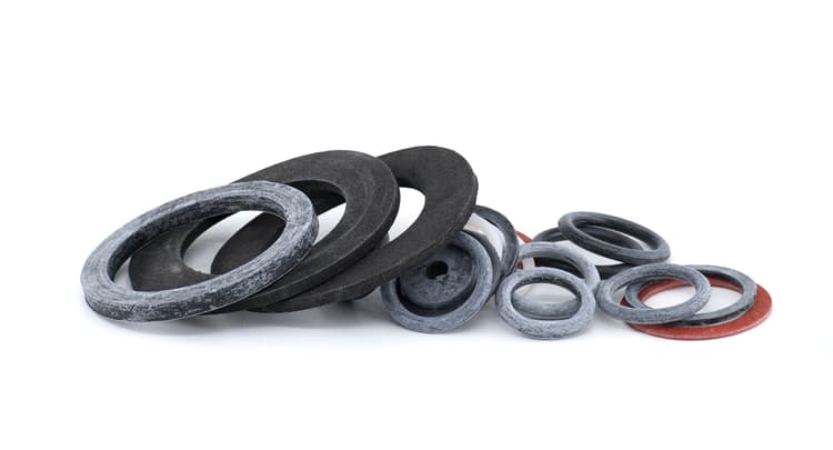 Assorted molded rubber sealing rings and grommets