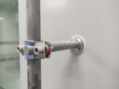 laboratory faucet support assembly
