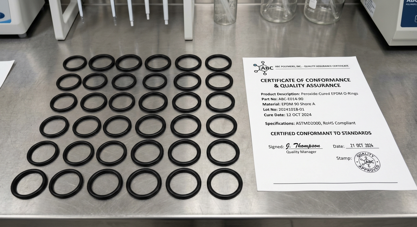 EPDM O-rings tested for WRAS BS 6920 drinking water compliance