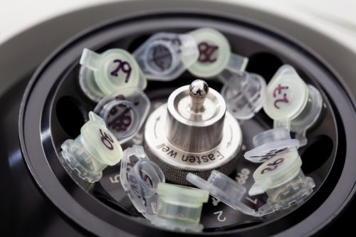 Laboratory centrifuge used in medical equipment applications