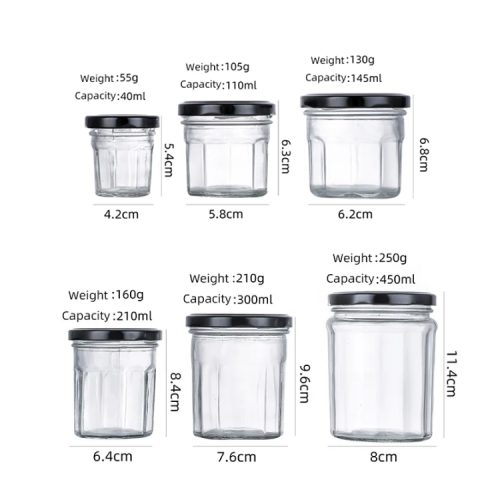 40ml 110ml 145ml 300ml 450ml Kitchen Glass Jars with Lids Featured Image
