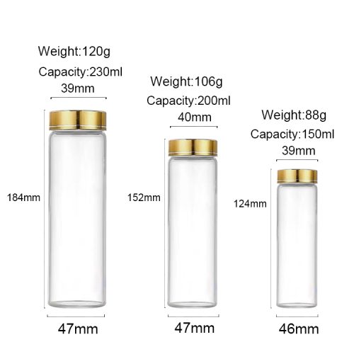 150ml 200ml 230ml Tall Glass Storage Containers Featured Image