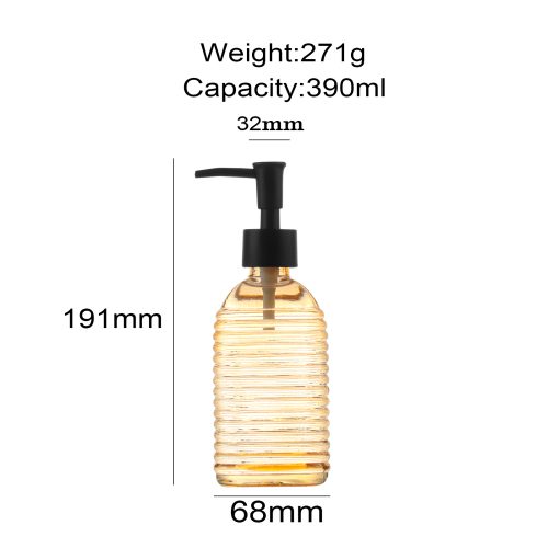 390ml Square Glass Pump Bottles Featured Image