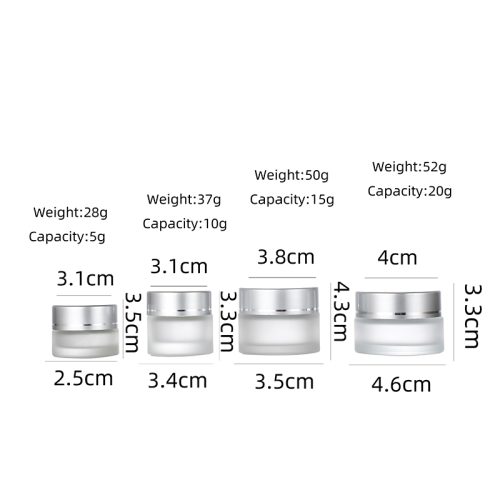 5ml 10ml 15ml 20ml Frosted Glass Cream Jar Featured Image