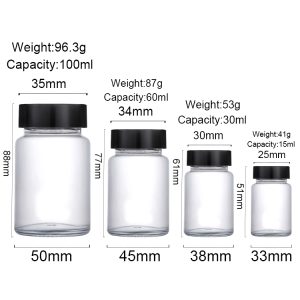 15ml 30ml 60ml 100ml Glass Pill Bottles Wholesale Featured Image