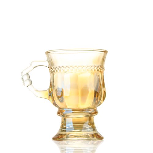 140ml Vintage Amber Glass Cups